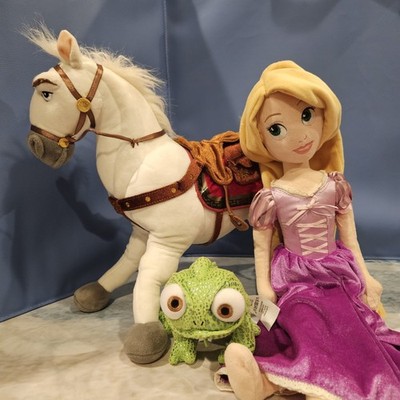 Disney Tangled Plush Bundle Rapunzel Pascal Maximus Horse Set
