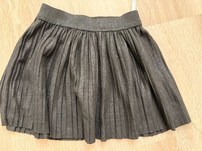 Rock Faltenrock Baby Schwarz Glitzer 92 Plisse Rock