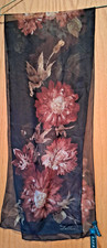 Lauren Ralph Lauren 100 Silk Scarf Brown Floral NWT