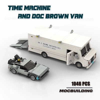 MOC Zurück in die Zukunft Doc Brown Van Bausteine Zeitmaschine Modellsteine
