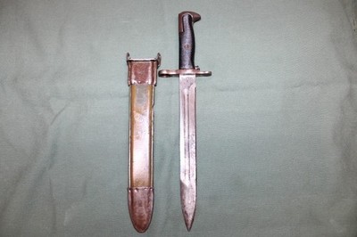 US Military Issue WW2 UC M1 Garand Bayonet Knife with Scabbard PC97