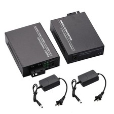 10/100/1000M Ethernet to Fiber Optic Media Converter 4 RJ45  1 SC fiber Port h