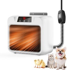 600W Dog House Heater,Anti-Bite Cord Heated Dog House Wall-Mounted Dog Heater