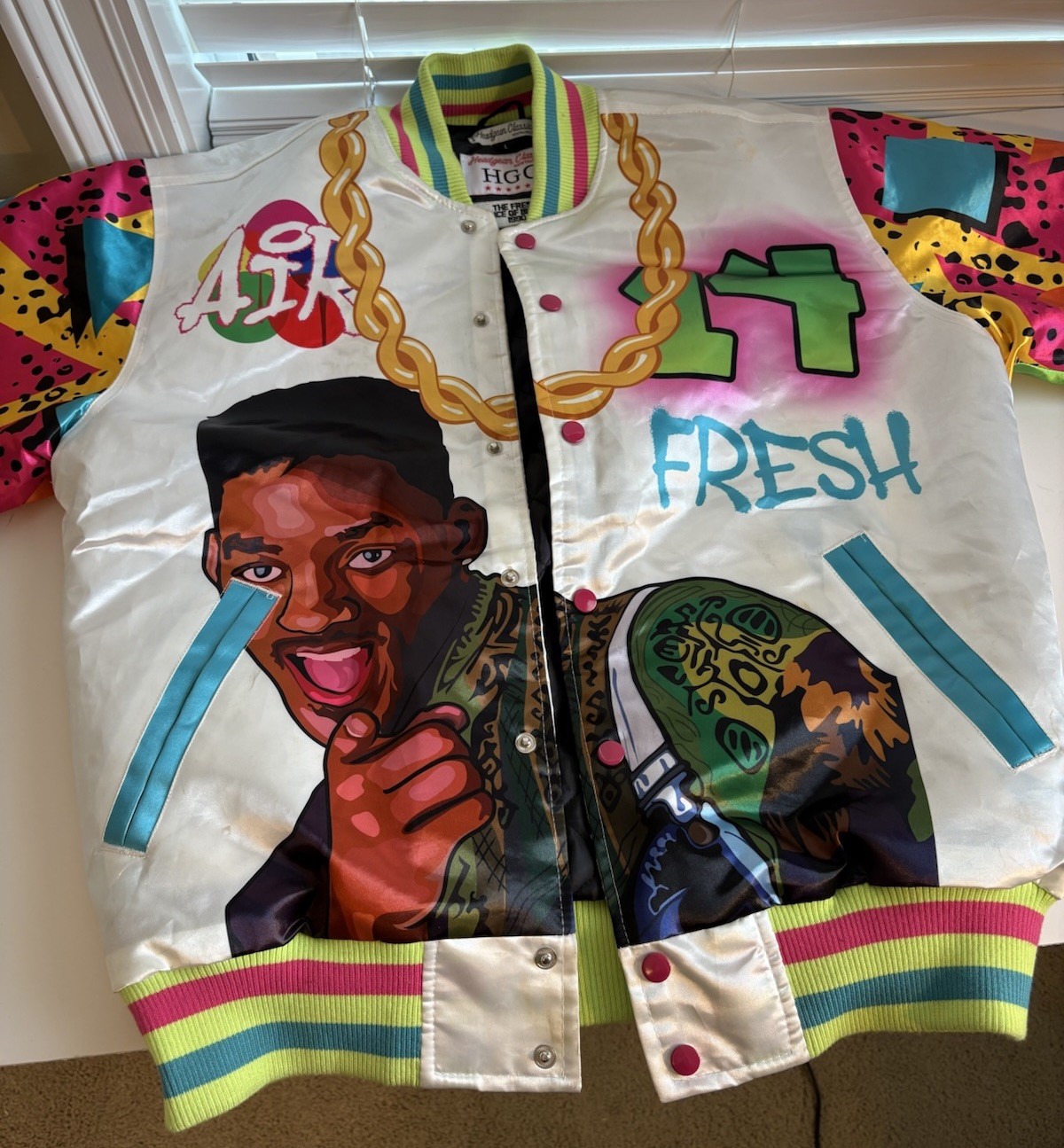 Headgear Classics Fresh Prince Of Bel-Air  Satin Jacket Size L