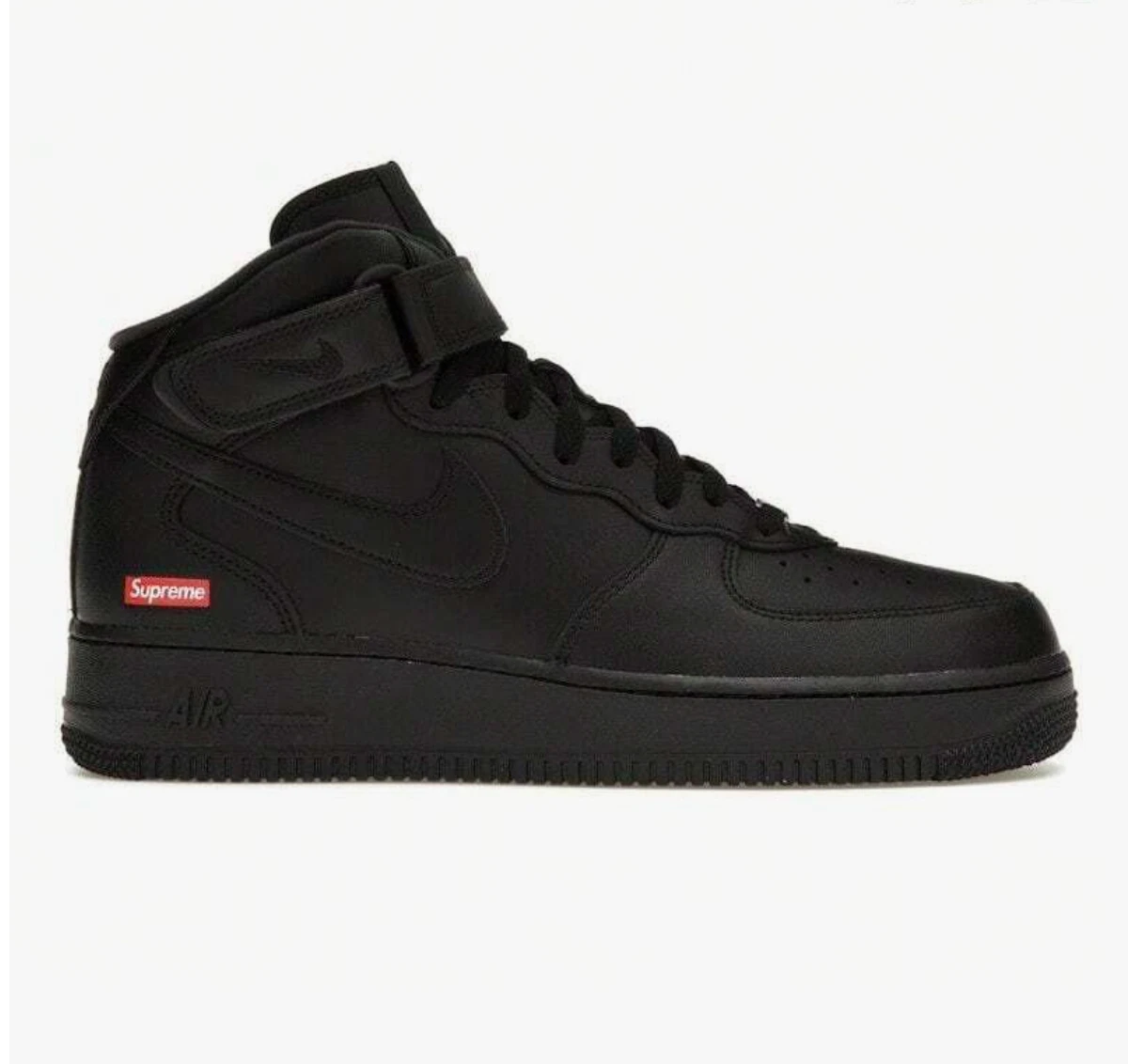 Nike Air Force 1 ブラック Supremeコラボ Nike Supreme x Air Force 1 Mid Box Logo - Triple Black for Sale