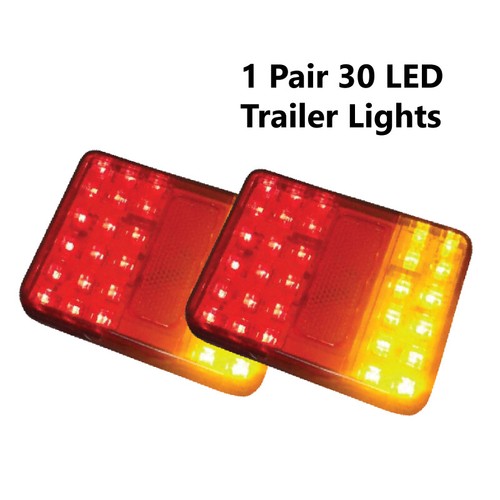 Pair of 30 LED TRAILER LIGHTS KIT - 1 x Trailer Plug, 1 x 8M 5 CORE CABLE, 12V - Picture 4 of 11