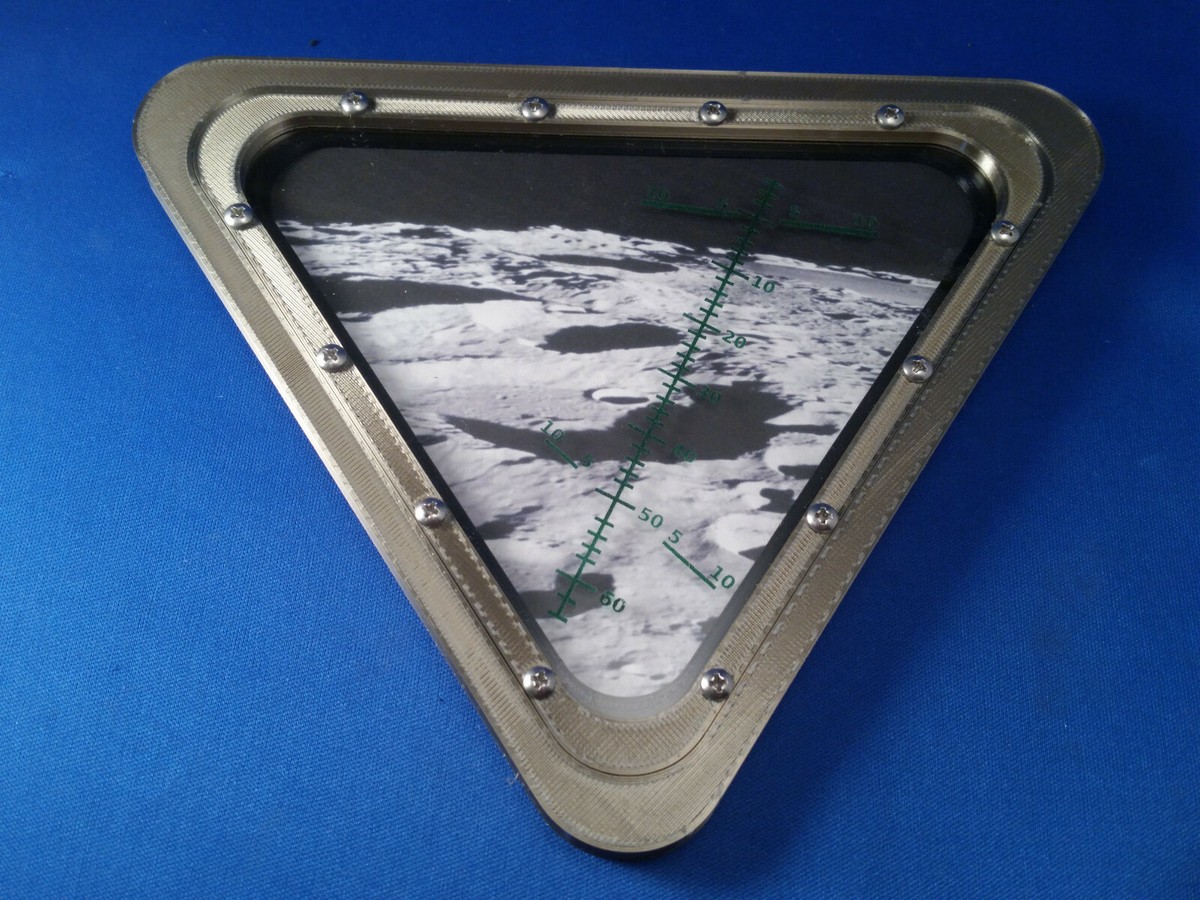 Replica Apollo 11 Lunar Module Window W/Lunar landscape - Neil