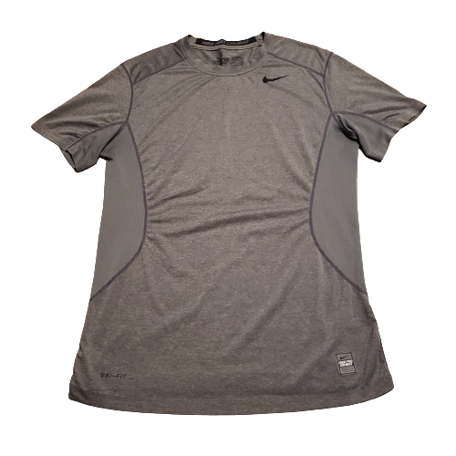 Nike Pro Combat Dri-Fit T-Shirt Men's Medium M Gray Athletic Rash Guard UFC MMA