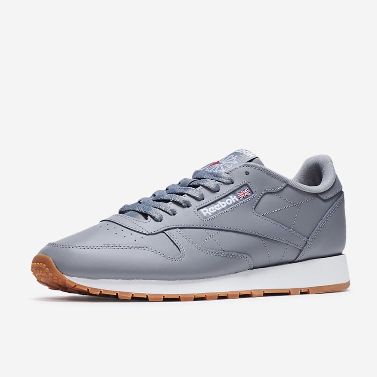 Reebok Classic Leather Grey Men’s Sneaker Running Shoe Athletic ...