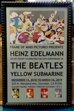 HEINZ EDELMANN EXHIBIT POSTER LIMITED EDITION FRAME PSYCHEDELIC YELLOW SUBMARINE