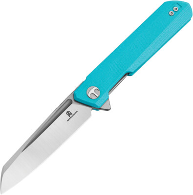 Bestechman Dundee Linerlock Blue G10 Folding D2 Steel Sheepsfoot Knife MK09B