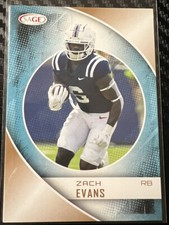 Zach Evans Sage Gold 2023 Low Series Football Card