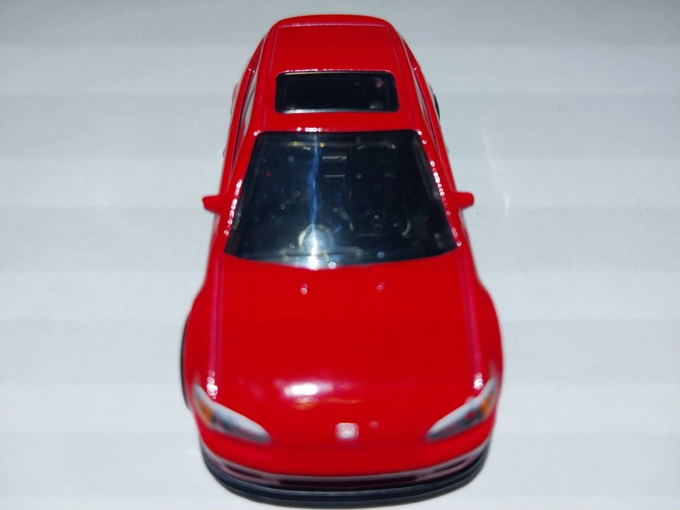 Hot Wheels '92 Honda Civic EG "Honda" Red No Package - Image 2 of 4