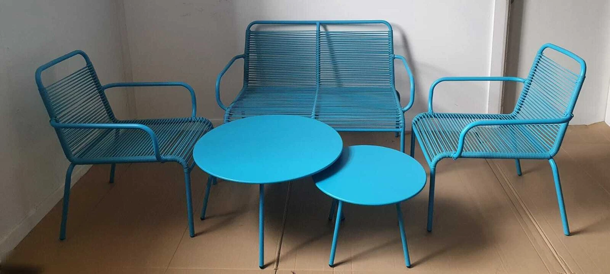 Habitat Ipanema 4 Seater Sofa Set Blue. Free Delivery within 20