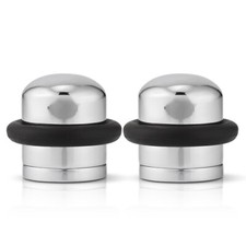 XFORT Polished Chrome Floor Mounted Door Stopper [2 Pack]