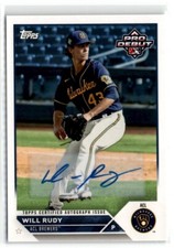 2023 Topps Pro Debut Base Autograph Will Rudy #PD-150 Auto