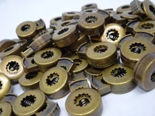 Vintage Shoelace Drawstring Toggle Lock Copper Color Lot of 8 B34