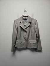 Evan-Picone Suit Women Gray Textured 3 Button Blazer Jacket Size 12 Professional