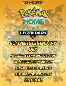 Pokemon Home All 92 Sub-Legendary/Legendary/Mythical Pokemon