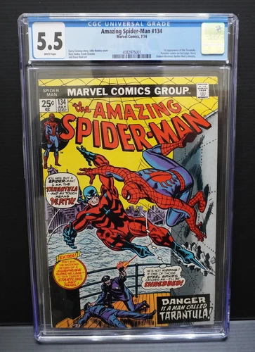Amazing Spider-Man # 134 CGC 5.5 1st  Appearance of Tarantula, 2nd Punisher