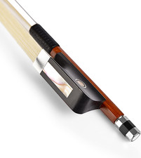 Brazilwood Ebony Violin Viola Cello Bow Full Size Ebony Frog with Natural Horseh