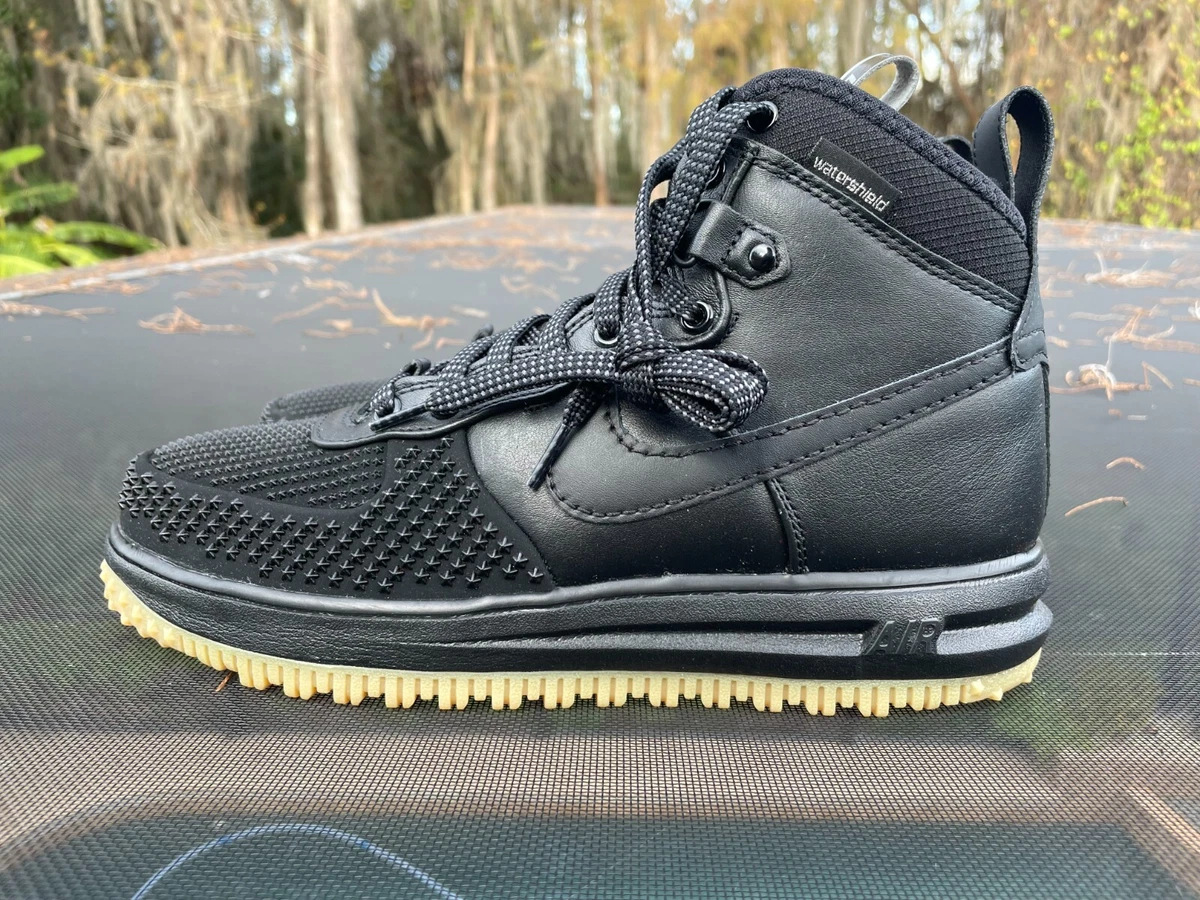 New Nike Lunar Force 1 Duckboot Black Gum Size 9.5 (805899-003)