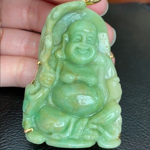 Solid Real Gold Natural Jadeite Jade 