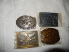 4 1970's-80's NRA Hunting National Rifle Association Collectors Belt Buckles NOS
