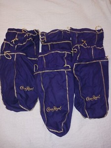 Lot Of 10 Crown Royal 12" Purple Drawstring Bags Large size