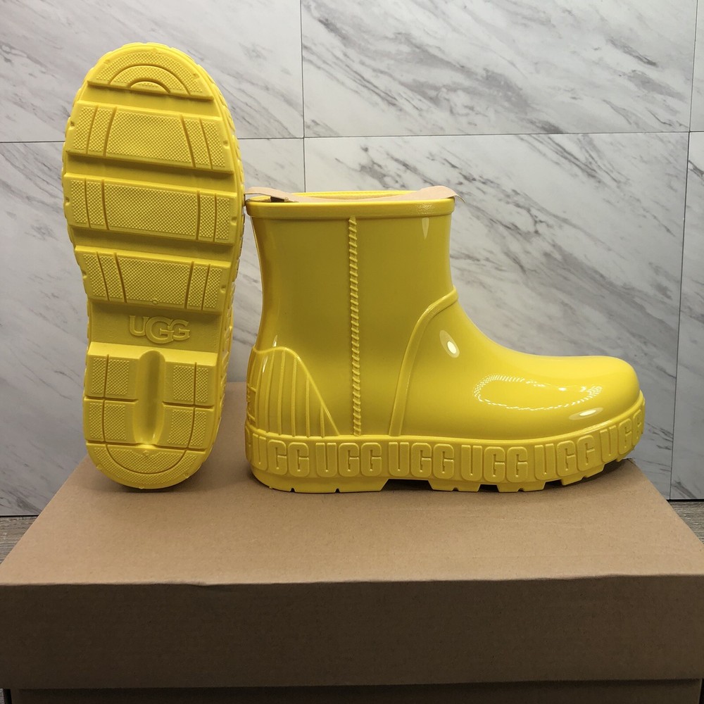 Ugg Drizlita Rain Boots 1125731 Yellow Sheepskin Insole Women's Size 9