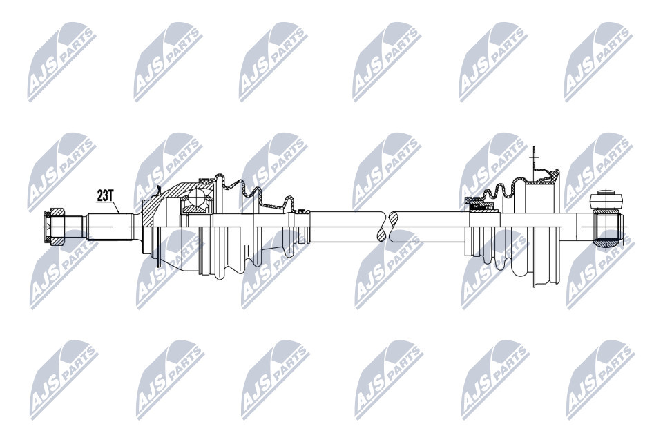 Driveshaft Front Axle Left NPW-RE-065 NTY for DACIA RENAULT - Image 4