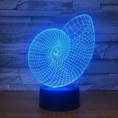 3D Conch Sea Snail Desk Desk Lamp Night Light 7 Color LED Switch The USB
