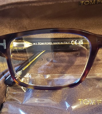 Tom Ford FT5313 Eyeglasses - Shiny Tortoise Rectangle Frame For Men, Customizable Lenses