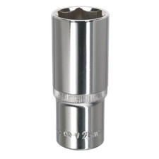 Image of Sealey WallDrive Socket 24mm Deep 1/2"Sq Drive Fully Polished - SP1224D