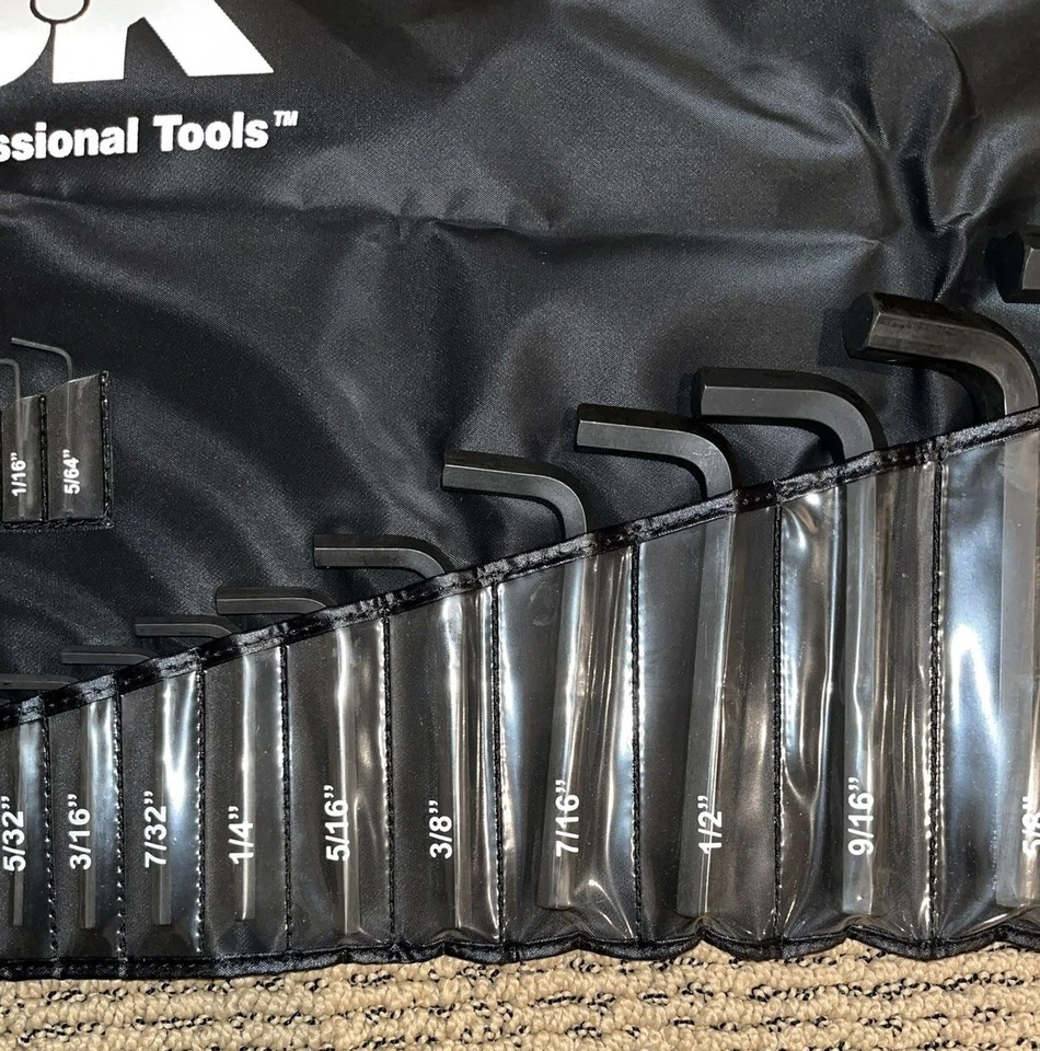 20 pc hex L key wrench set SK Professional Tools w/tool roll *Made in USA* NEW - Image 4 of 4