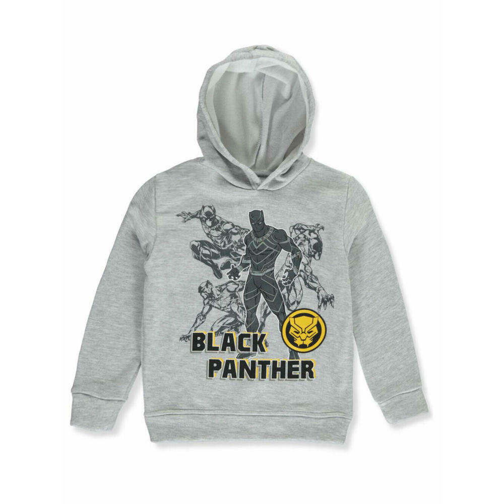 Sweat à Capuche Marvel Black Panther - Taille XL (16 Ans) - Coton Noir - Vintage 90s