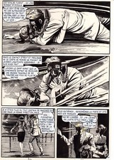 PANIQUE A WAKE PLANCHE ORIGINALE OSS 117 ADAPTATION BD ROMAN JEAN BRUCE PAGE 41
