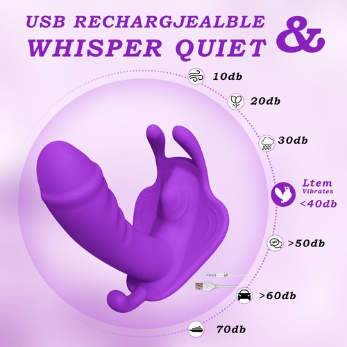 Butterfly Vibrating Women Panties Massager Wireless APP Control Waterproof - Picture 10 of 23