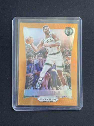 Jayson Tatum 2023-24 Panini Prizm Deca Orange Prizm 34/49 #189