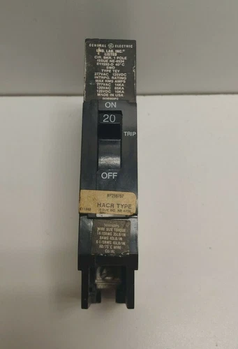 NEW OLD STOCK! GE GENERAL ELECTRIC 20A 277V 1-POLE TEY CIRCUIT BREAKER TEY120