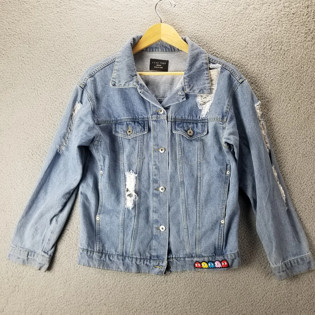 Love tree distressed denim best sale jacket