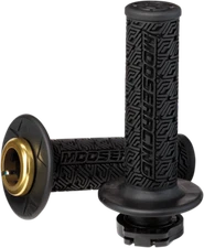 Moose Racing Clamp Lock On Grips Black/Gold 7/8" Motocross Off-Road Universal