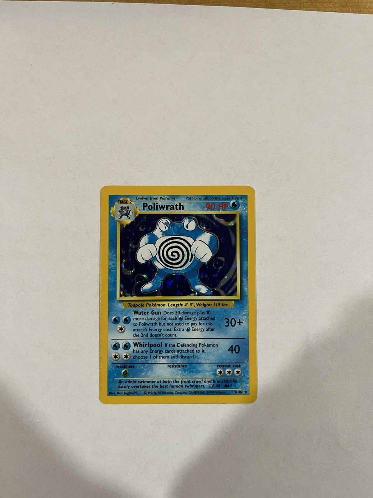 Pokémon TCG Poliwrath Base Set 13/102 Holo Unlimited Holo Rare