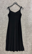 Westport Solid Black Tank Maxi Dress Strappy Sleeve A-Line Dress Women's Size S