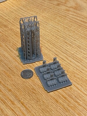 N Scale Chair untrimmed Ski lift Tower model rail road Set