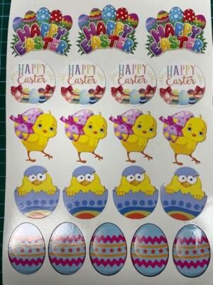 Easter Stickers Vinyl Decal chickens eggs happy Easter sign 5 great designs
