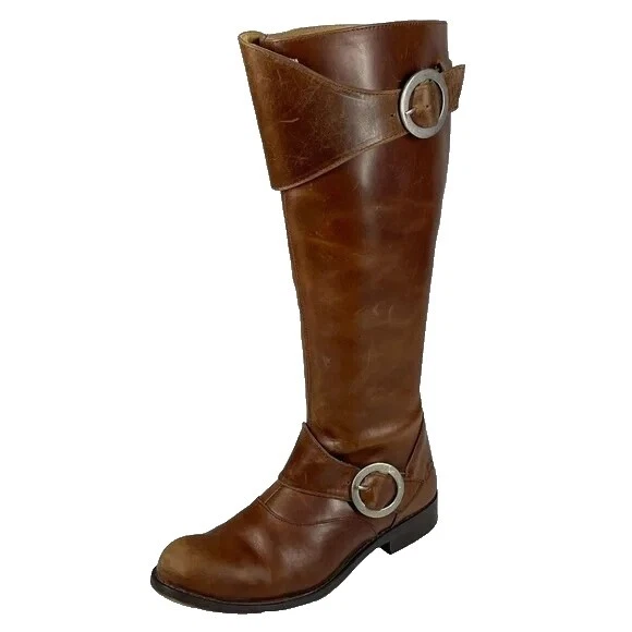 Botas de cuero para mujer marrones John Fluevog