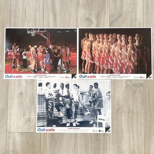 X3 Adelaide Super Sixers Vintage Promotional Cardboard Photo Posters Basketball