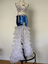 Mermaid belly dance costume for women, Burning Man Inspired. Fashion Show item