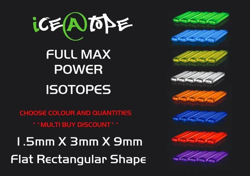 ICEATOPE 1.5mm x 3mm x 9mm FLAT RECTANGULAR ISOTOPES carp GTLS Vial Trigalight